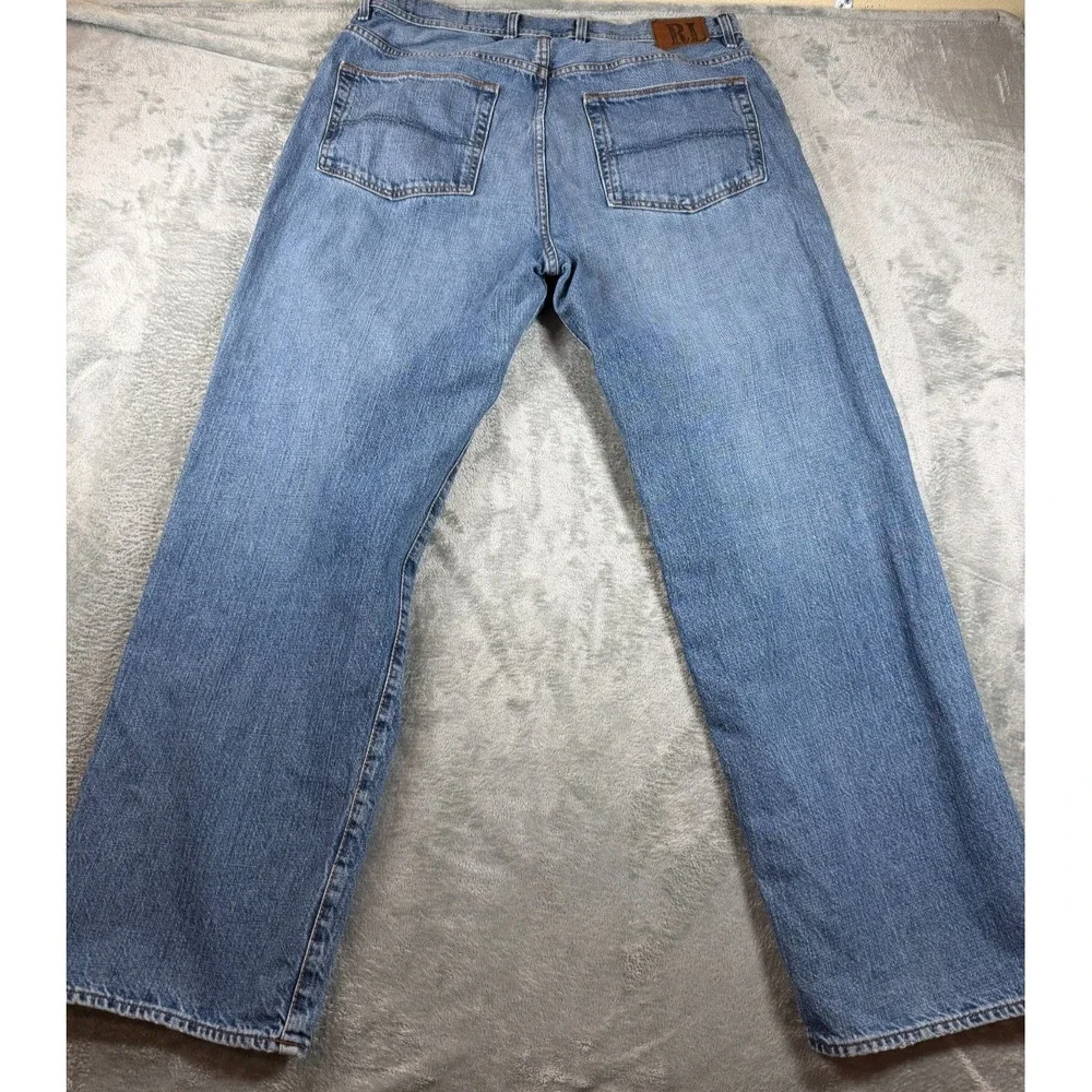 Vtg Polo Jeans Co Ralph Lauren Brixton Jeans Men's 36x32 Y2K Straight Leg Denim